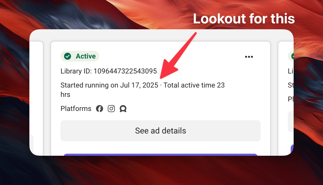 Find winning ads from the facebook ad library