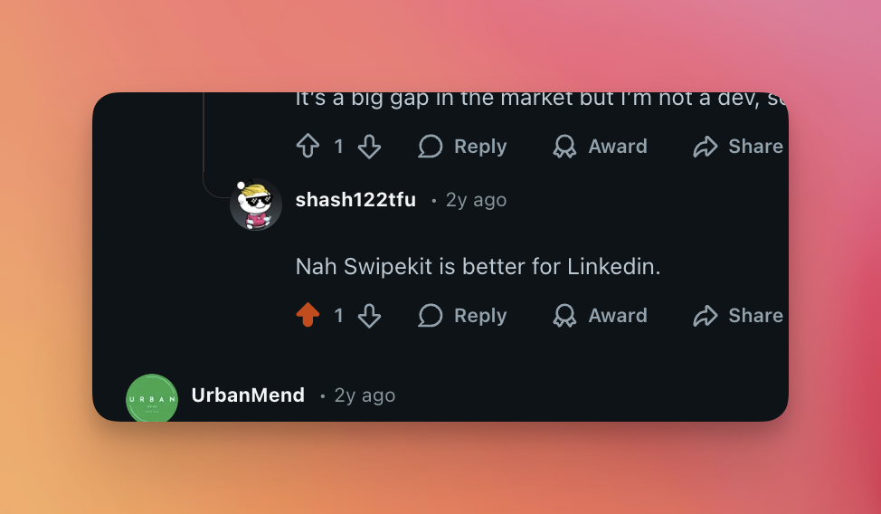 reddit marketing for swipekit