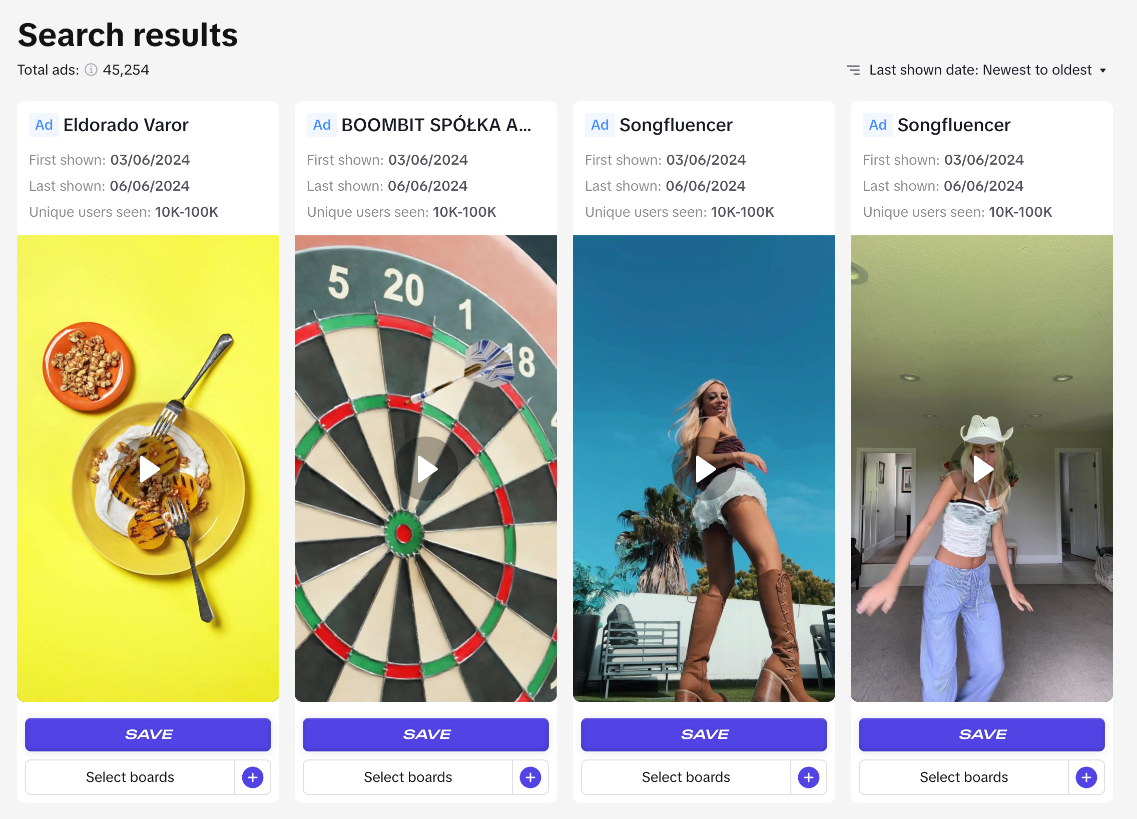 Swipekit Tiktok Ad library support