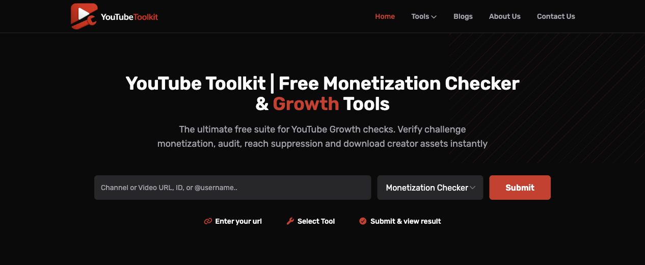 YouTubeToolkit landing page