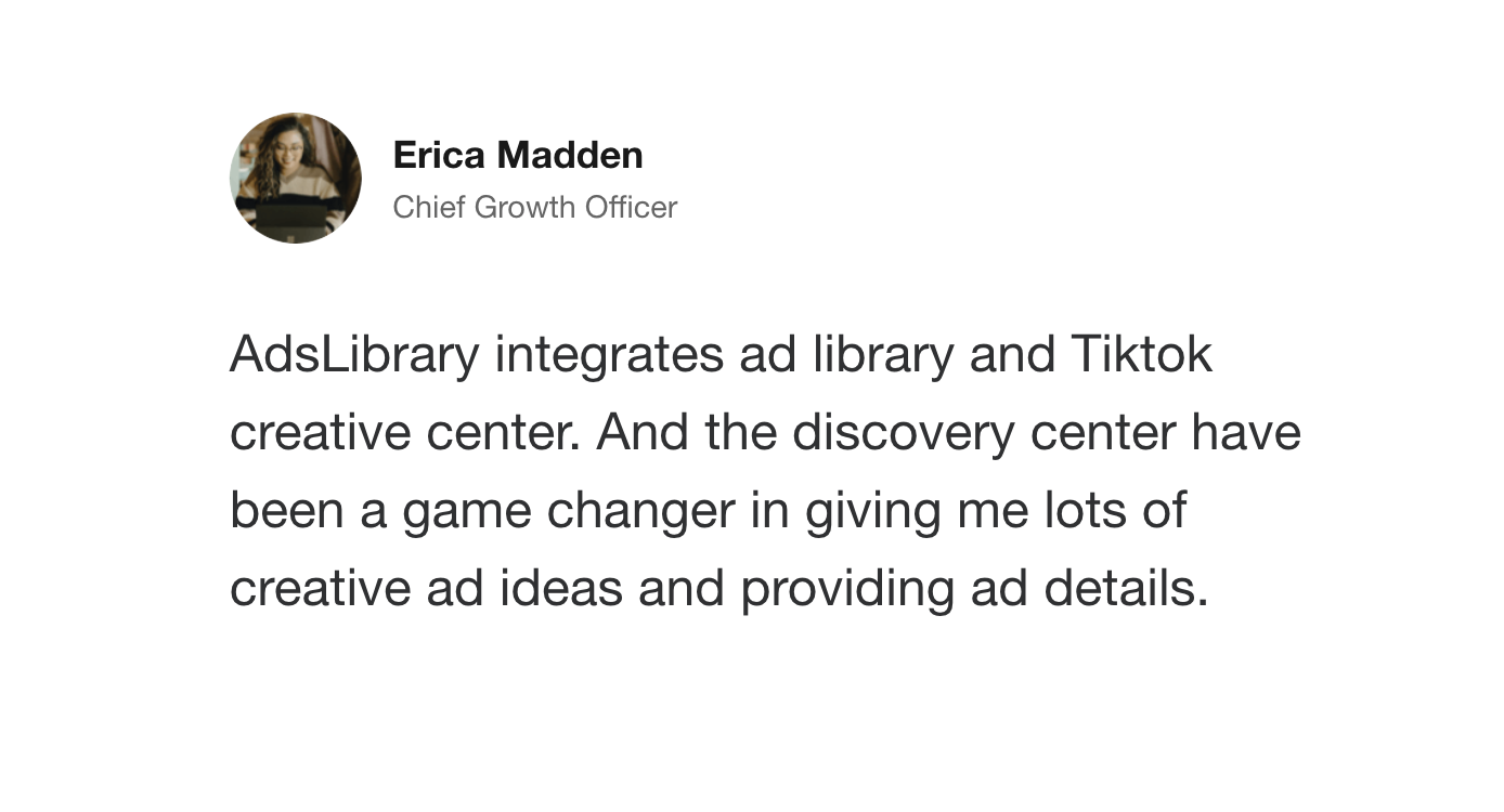 AdsLibrary.ai landing page review proof placeholder